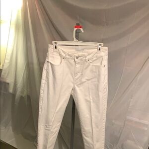 LOFT Classic White Jeans